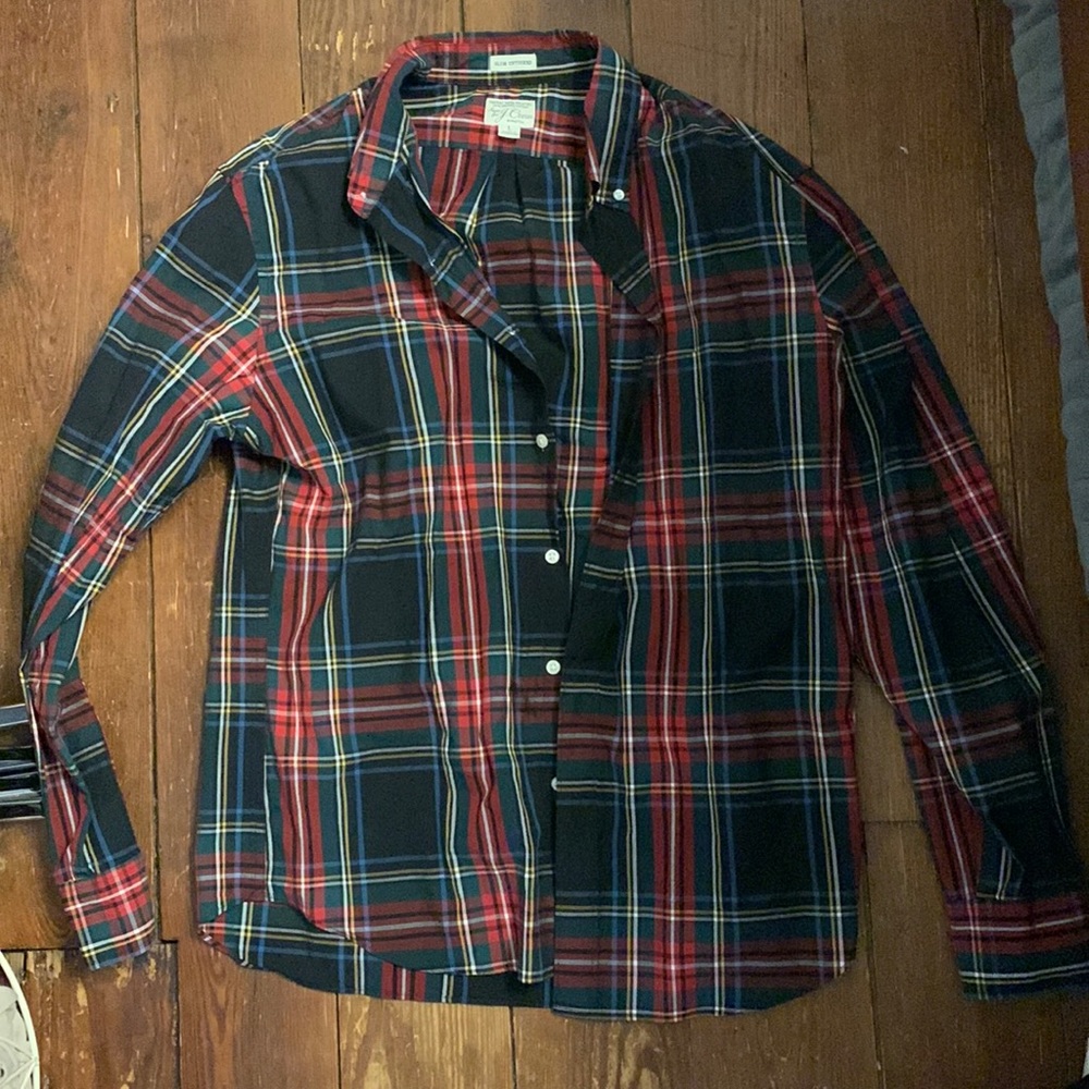 JCrew plaid dress shirt slim fit